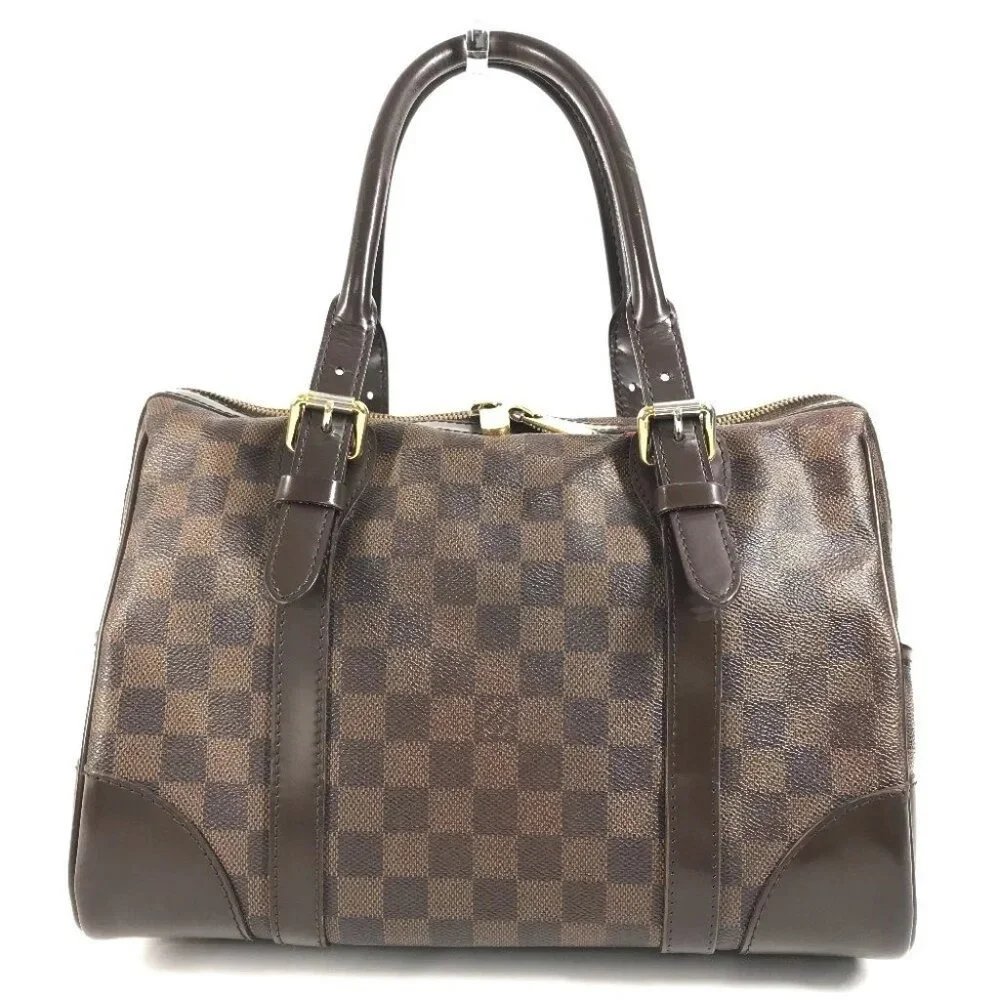 LOUIS VUITTON N52000 Damier Berkeley Bag Hand Bag Damier Canvas Ebene Brown - Picture 3 of 16